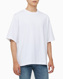 Buy 남성 숏슬리브 컴팩트 저지 티 in color BRILLIANT WHITE