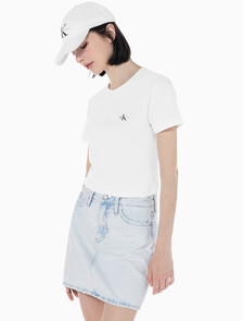 Buy 여성 슬림핏 2PK 반팔 티셔츠 in color CK BLACK