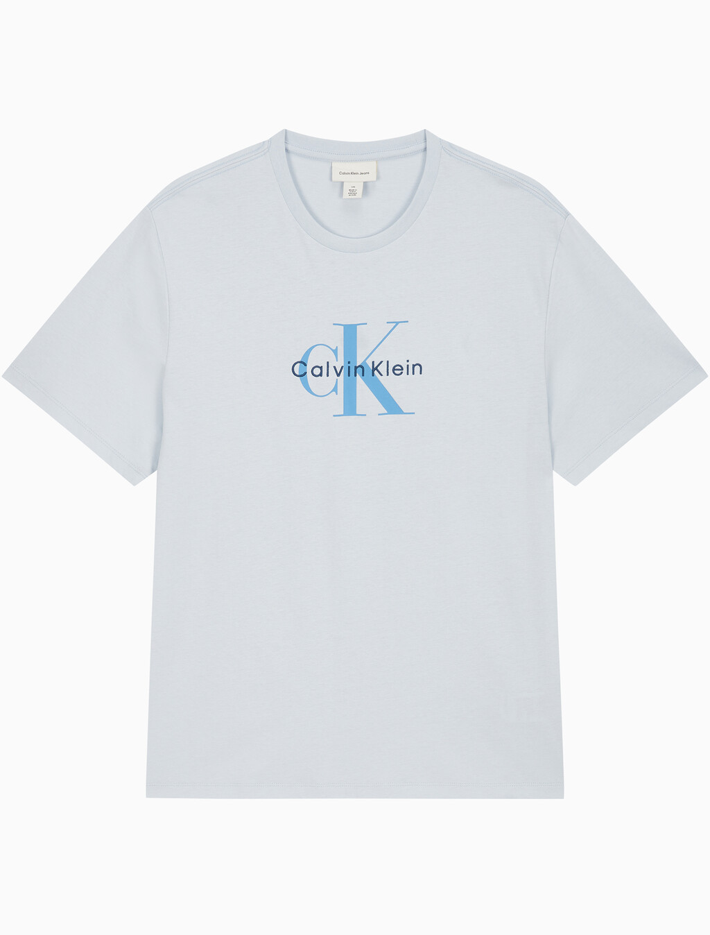 Buy 남성 레귤러핏 히어로 모노그램 로고 반팔 티셔츠 in color LIGHT BLUE