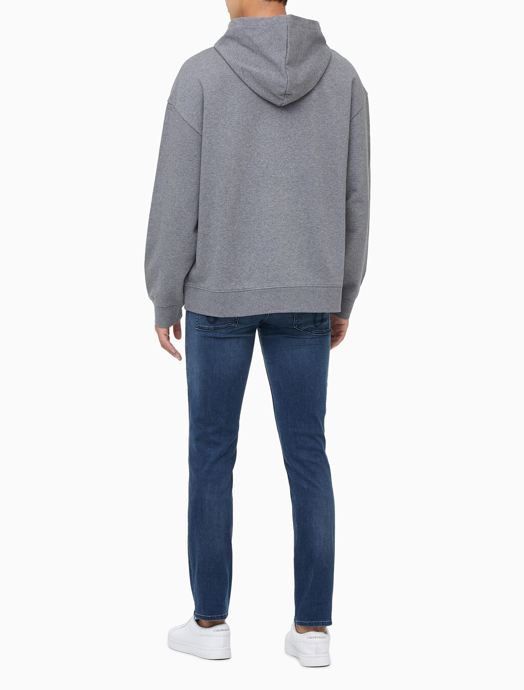 Buy 남성 릴렉스핏 스탠다드 로고 후드 티셔츠 in color MEDIUM GREY HEATHER