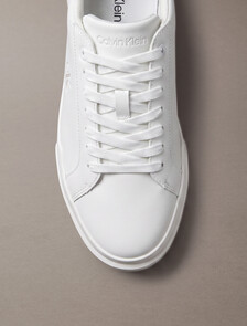 Buy 여성 청키 컵솔 레이스업 더블 벨크로 스니커즈 in color TRIPLE WHITE