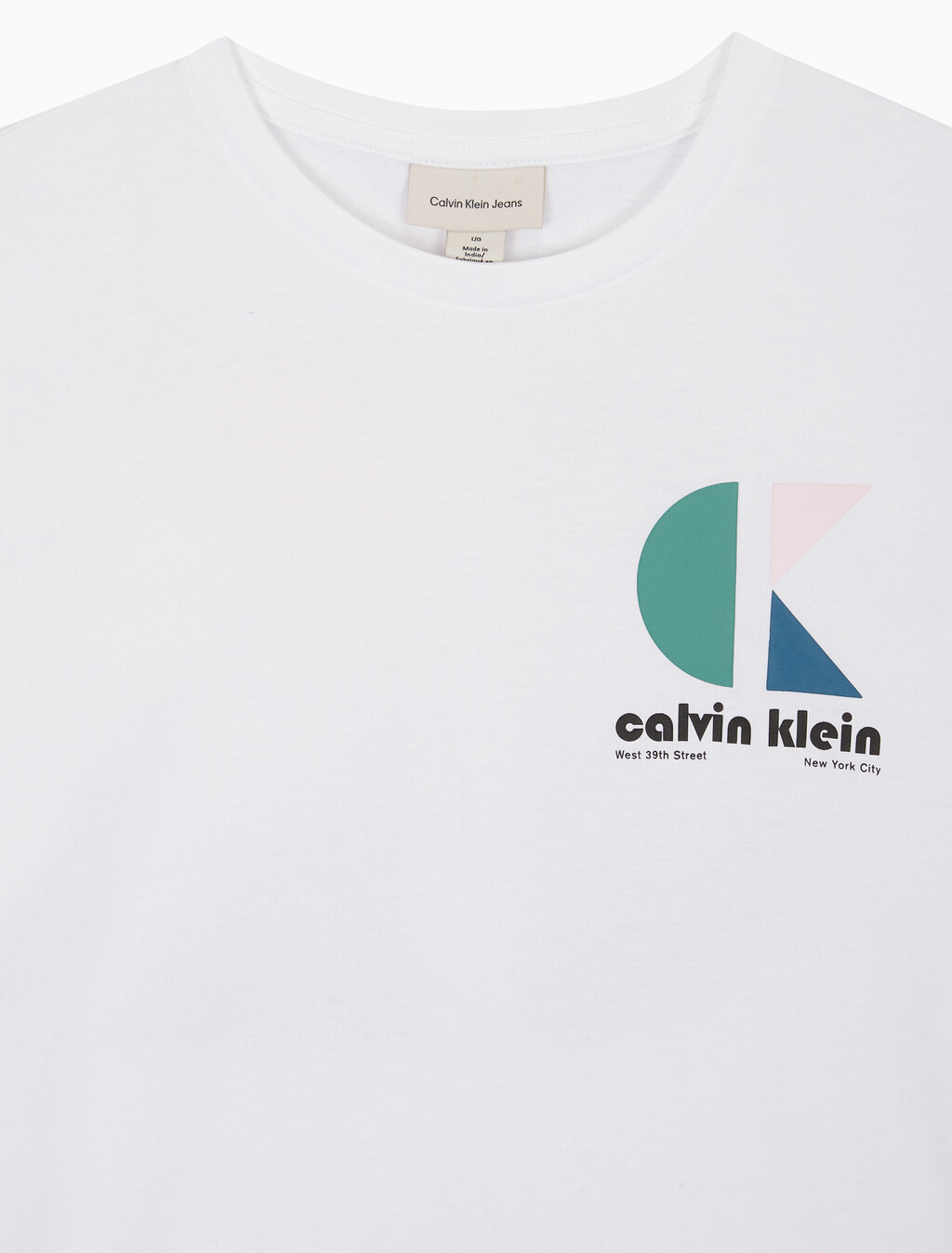 Buy 남성 이지핏 바우하우스 로고 그래픽 반팔 티셔츠 in color BRILLIANT WHITE