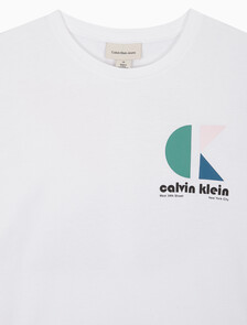 Buy 남성 이지핏 바우하우스 로고 그래픽 반팔 티셔츠 in color BRILLIANT WHITE