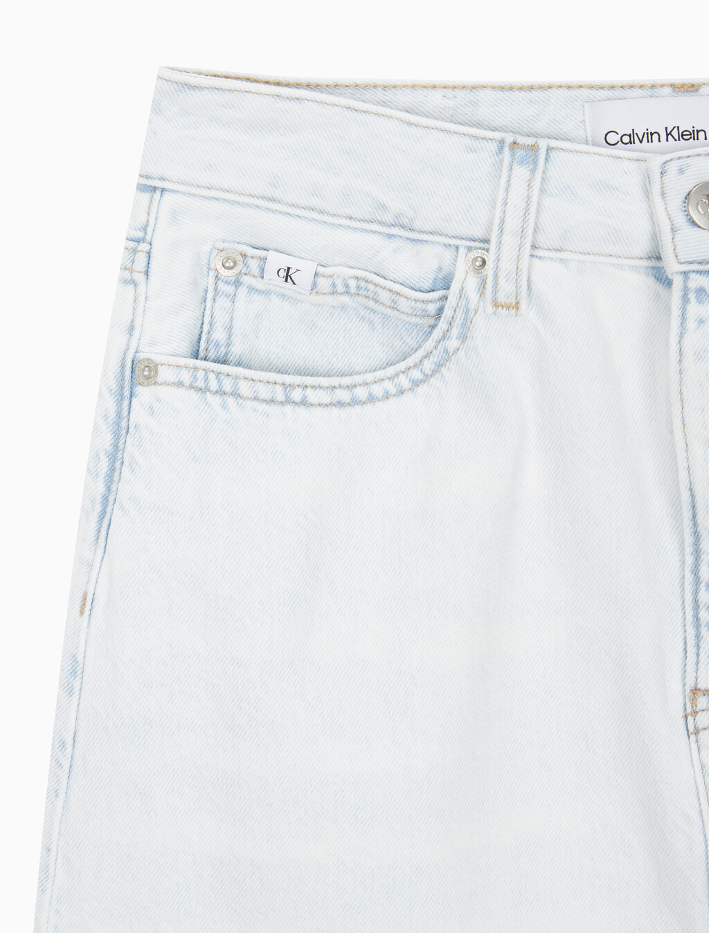 Buy 여성 하이라이즈 미니 데님 스커트 in color CHALKY BLUE