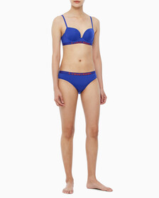 Buy 여성 퓨쳐 쉬프트 마이크로 AF 푸쉬업 브라 in color SPECTRUM BLUE/SPICY ORANGE