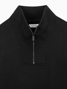 Buy 남성 롱슬리브 하프집업 하이넥 스웻 in color BLACK BEAUTY