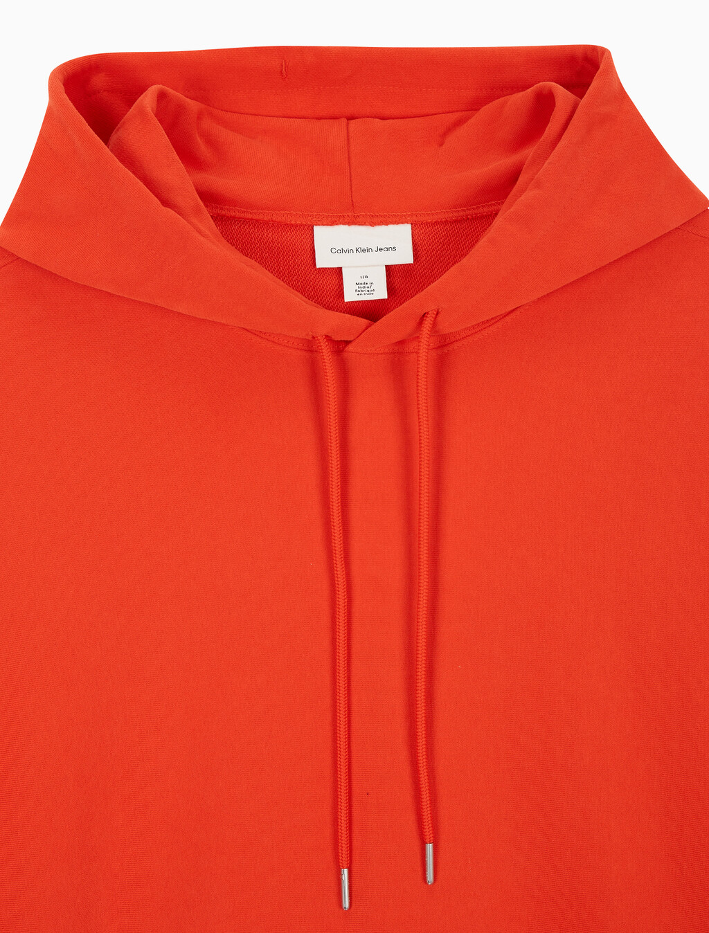 Buy 남성 오버핏 스웨이드 테리 후디 in color RED ALERT