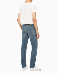 Buy 남성 바디핏 블루그레이 이탈리안 데님 in color GREY STEPPED RELEASE HEM