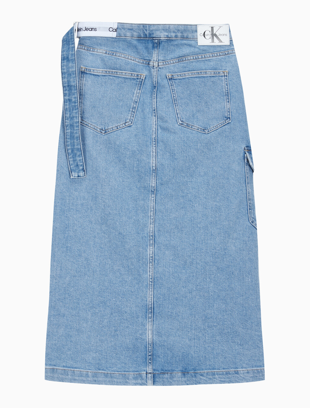 Buy 여성 맥시 데님 랩 스커트 in color CHALKY BLUE