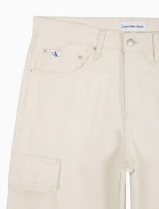 Buy 남성 90's 루즈핏 아이보리 카고 데님 in color CHALKY BLUE