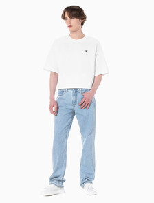 Buy 남성 90's 스트레이트핏 라이트블루 데님 in color CHALKY BLUE
