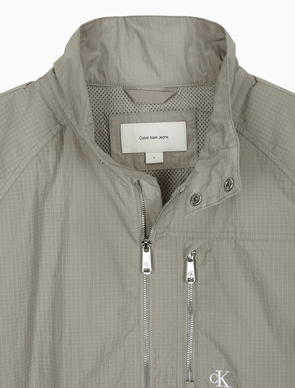 Buy 남성 스탠드 카라 윈드 브레이커 자켓 in color KHAKI BEIGE