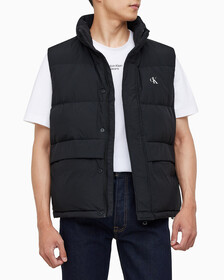 Buy 남성 에센셜 다운 베스트 in color CK BLACK
