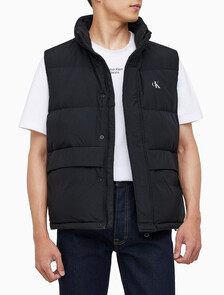 Buy 남성 에센셜 다운 베스트 in color CK BLACK
