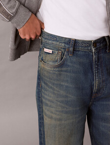 Buy 배기핏 진 in color Gold Blue