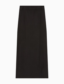 Buy 여성 우븐 라벨 스웨터 스커트 in color CK BLACK