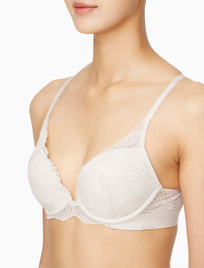 Buy 여성 CK 블랙 지오 레이스 AF 푸쉬업 플런지 (ADD A) in color PINK BEIGE