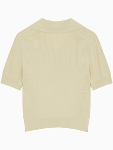 Buy 여성 센슈얼 립 베이비 폴로 스웨터 in color PALE KHAKI