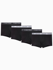 Buy 남성 웨이스트밴드 코튼 스트레치 버라이어티 4PK in color BLACK