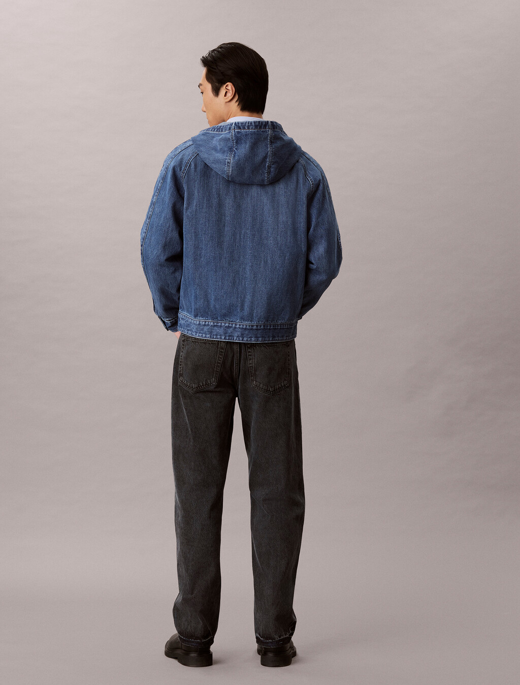 Buy 남성 맥스웰 풀집업 데님 후디 in color MAXWELL