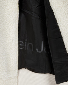 Buy 남성 오버사이즈핏 스탠드 카라 쉐르파 재킷 in color BLUR FLORAL_BLACK