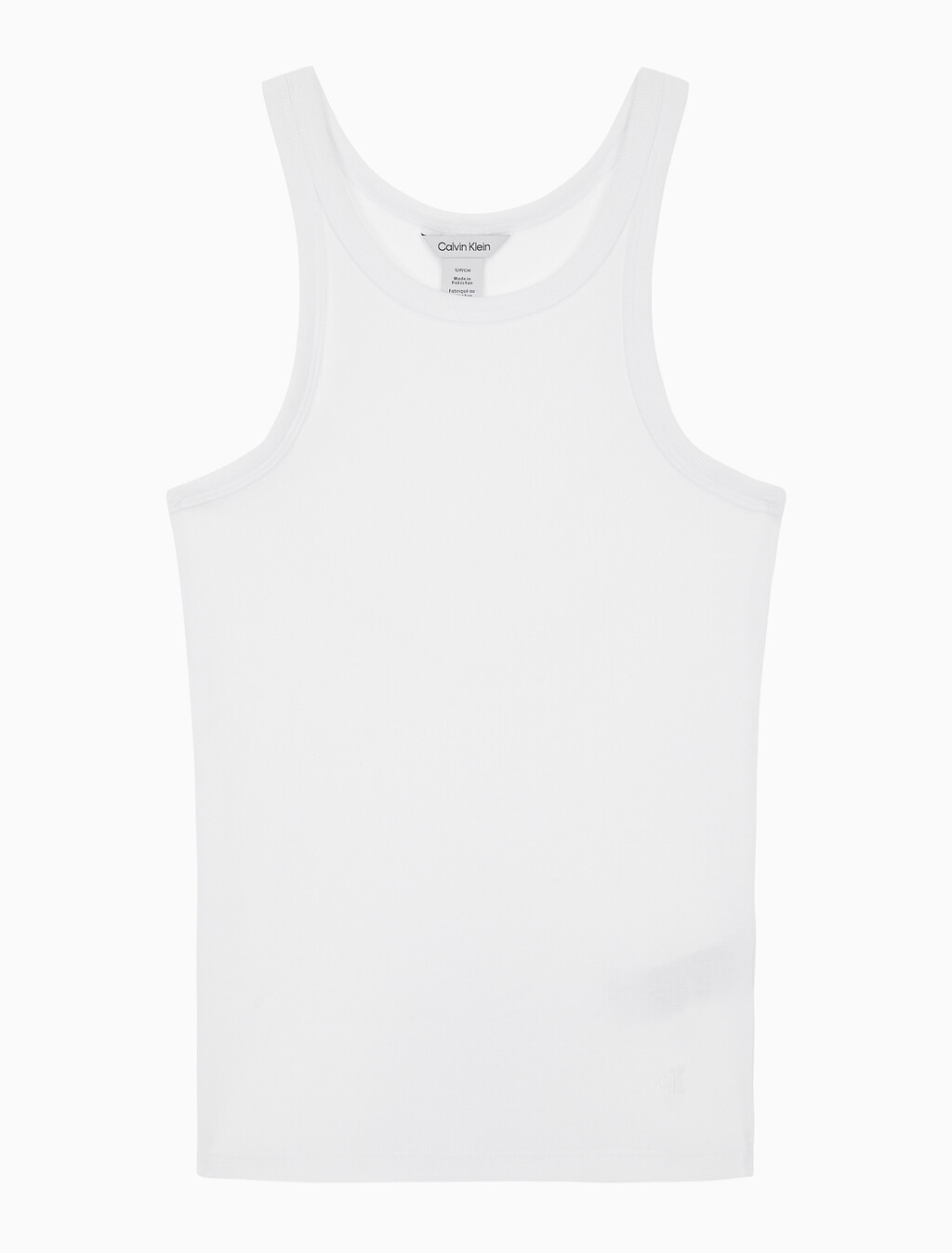 Buy 여성 코튼 컨투어 립 탱크 탑 in color BRILLIANT WHITE