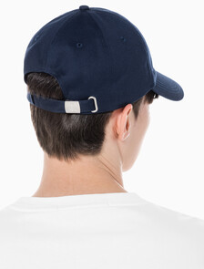 Buy 남녀공용 CKJ 모노그램 엠브로이더리 캡 in color TWILIGHT NAVY