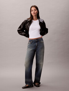 Buy 여성 L/S 모노그램 베이비 티셔츠 in color BRILLIANT WHITE