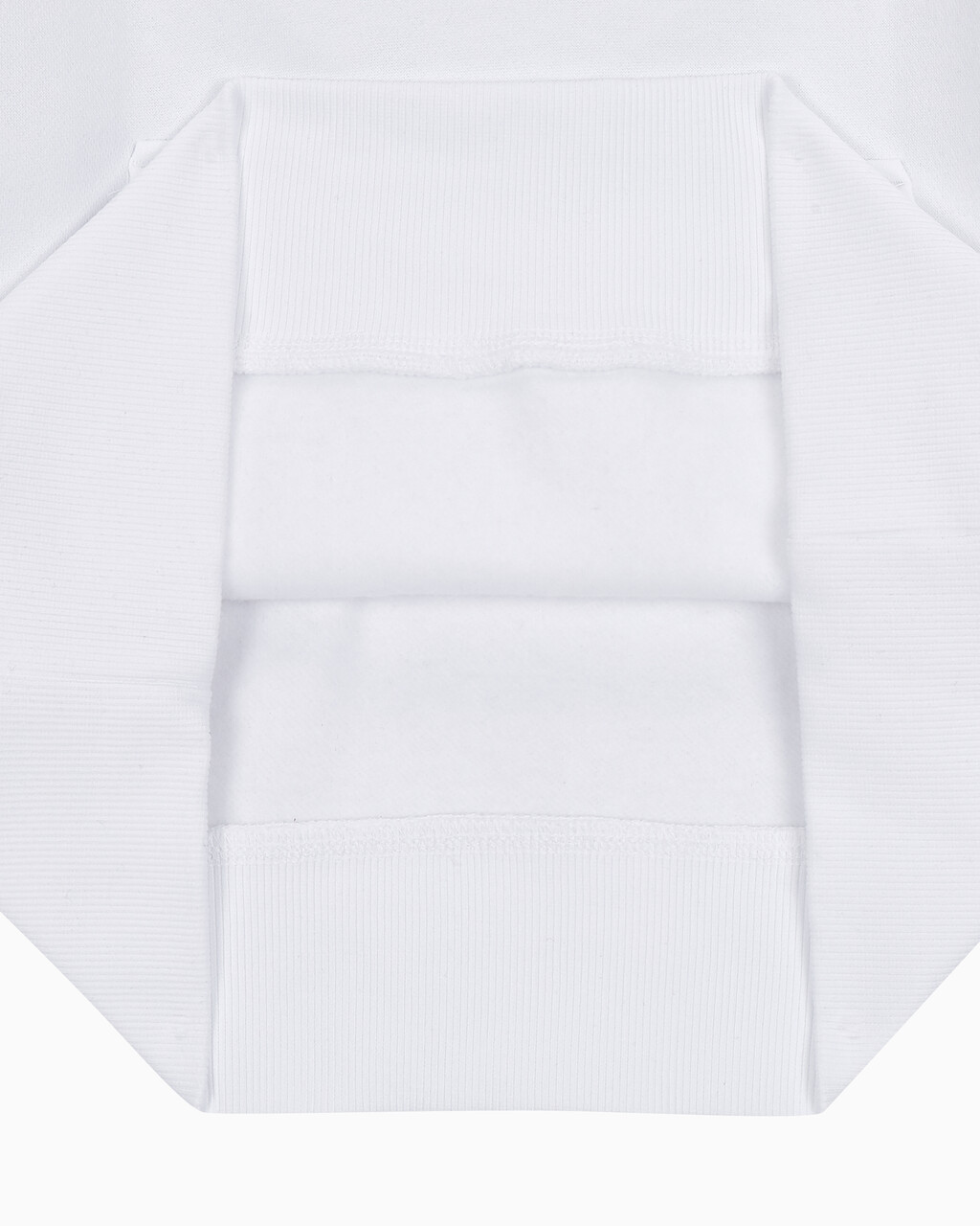 Buy 여성 릴렉스핏 CK 스몰 로고 기모 후디 in color BRILLIANT WHITE