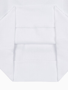 Buy 여성 릴렉스핏 CK 스몰 로고 기모 후디 in color BRILLIANT WHITE