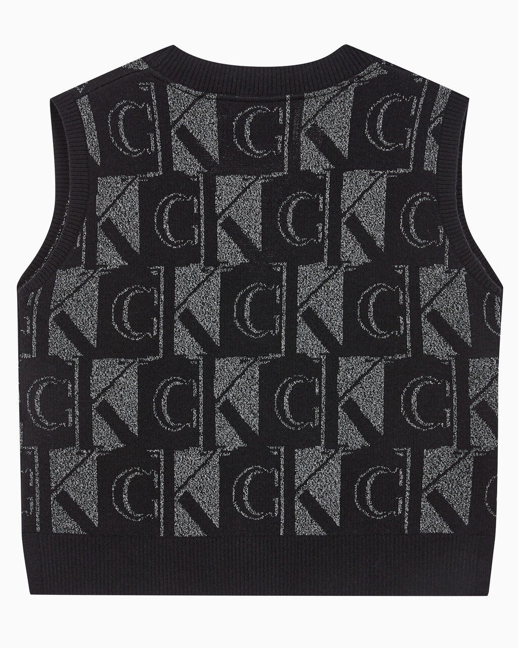 Buy 여성 프리미엄 라인 메탈릭 올오버프린트 베스트 in color CK BLACK