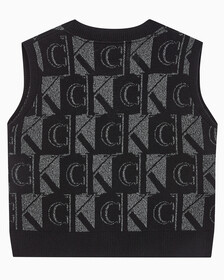 Buy 여성 프리미엄 라인 메탈릭 올오버프린트 베스트 in color CK BLACK