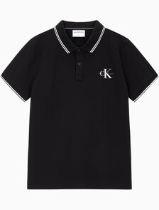 Buy 남성 슬림핏 폴로 반팔 티셔츠 in color CK BLACK