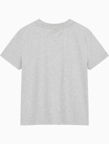 Buy 여성 릴렉스핏 아카이브 로고 크루넥 반팔 티셔츠 in color GREY HEATHER