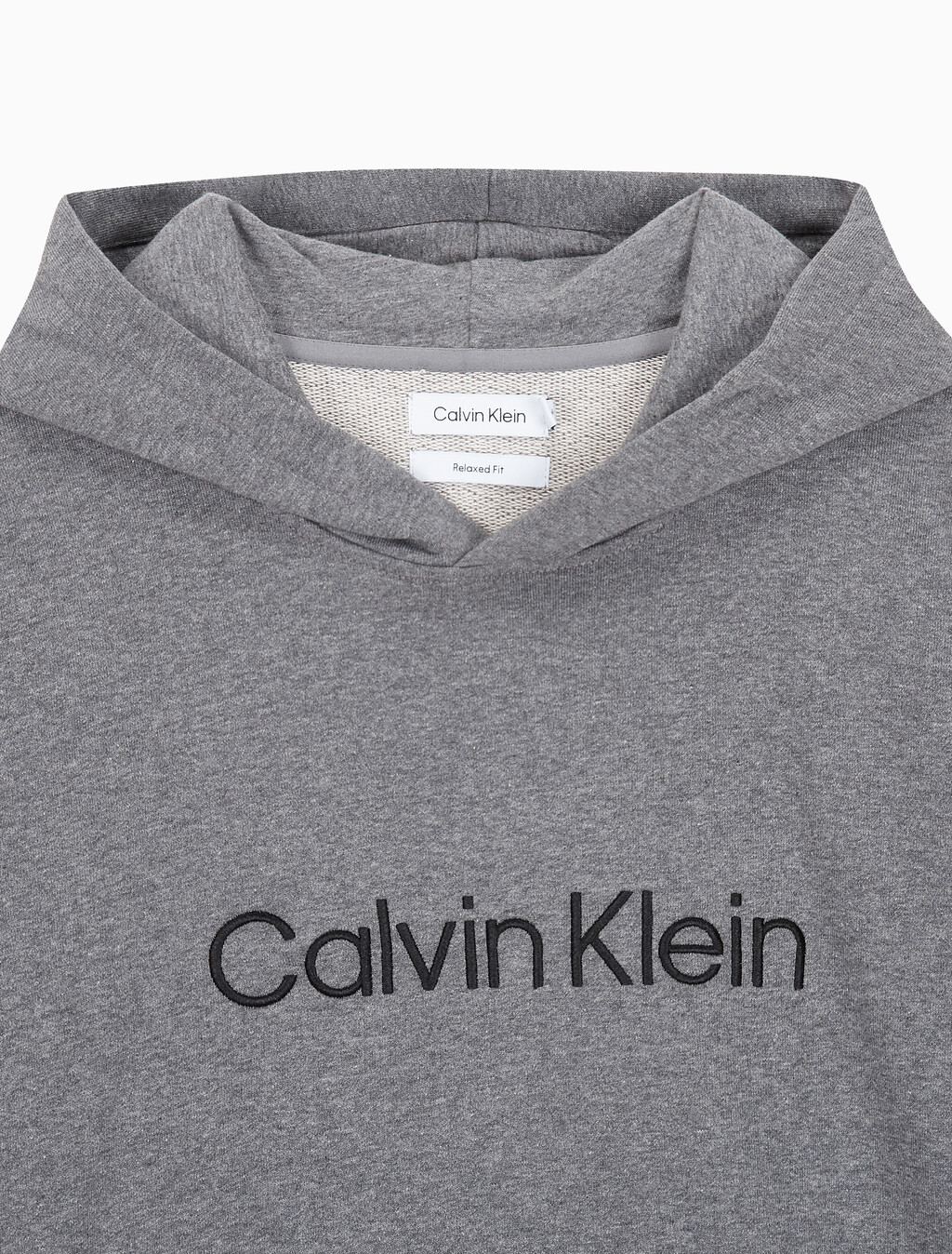 Buy 남성 릴렉스핏 스탠다드 로고 후드 티셔츠 in color MEDIUM GREY HEATHER