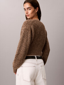 Buy 여성 울 캐시미어 가디건 in color Brown