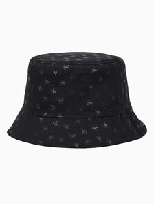 Buy 남녀공용 CKJ 모노그램 엠브로이더리 버킷햇 in color KHAKI GREY