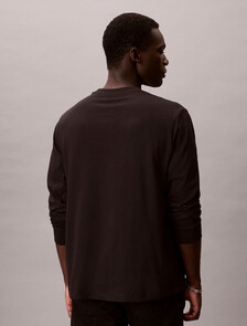 Buy 남성 16S 져지 트라이컬러 모노로고 티 in color BLACK