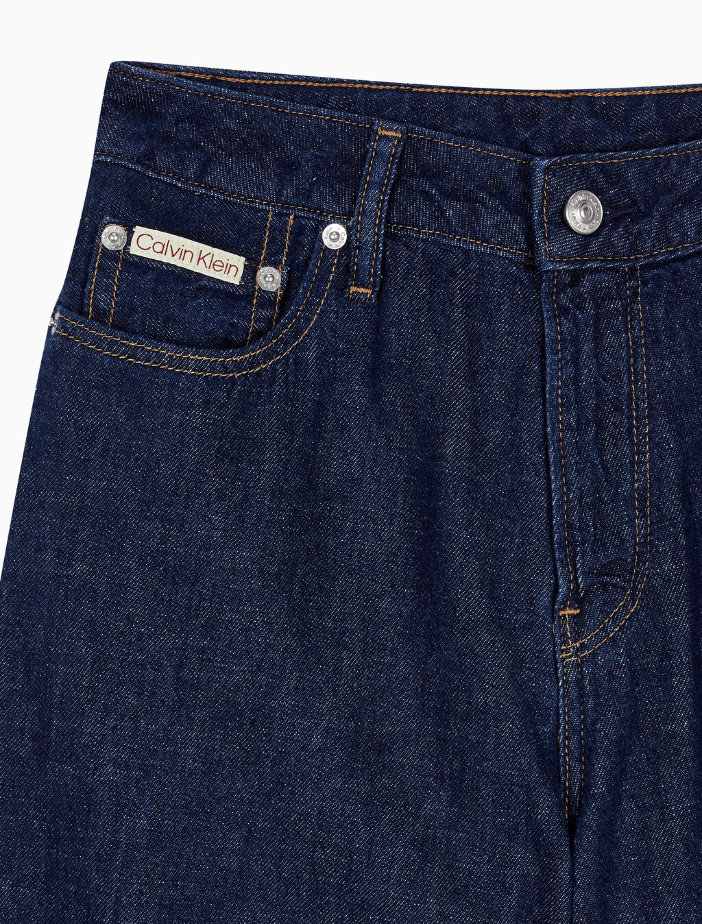 Buy 여성 90's 스트레이트핏 린스 린넨 데님 in color DARK INDIGO LINEN