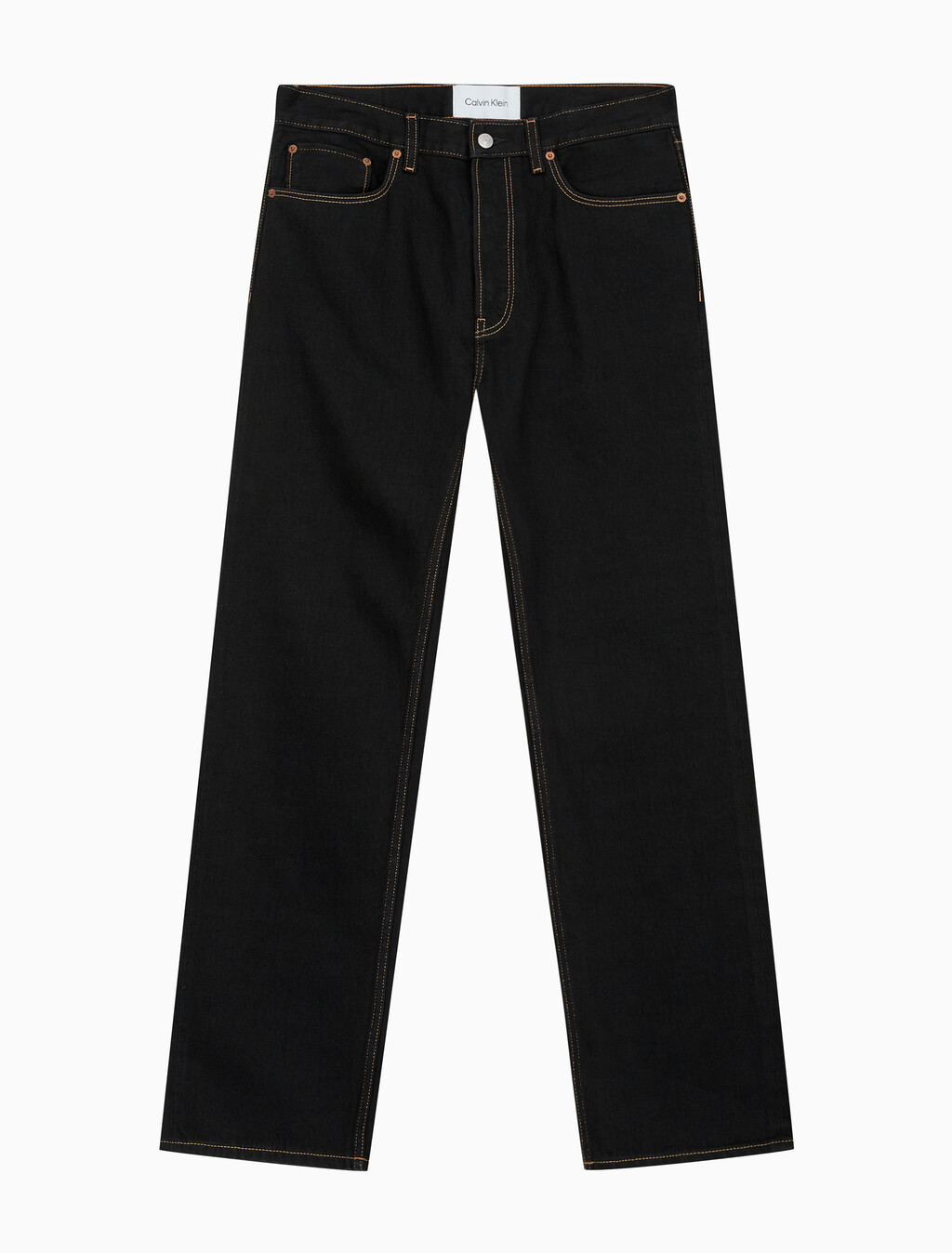 Buy [손흥민 캡슐] 남성 릴렉스 스트레이트핏 데님 진 in color BLACK