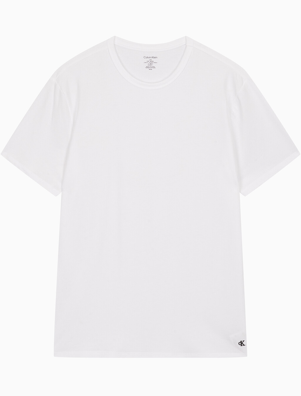 Buy 남성 코튼 스트레치 3PK 반팔 크루넥 in color WHITE