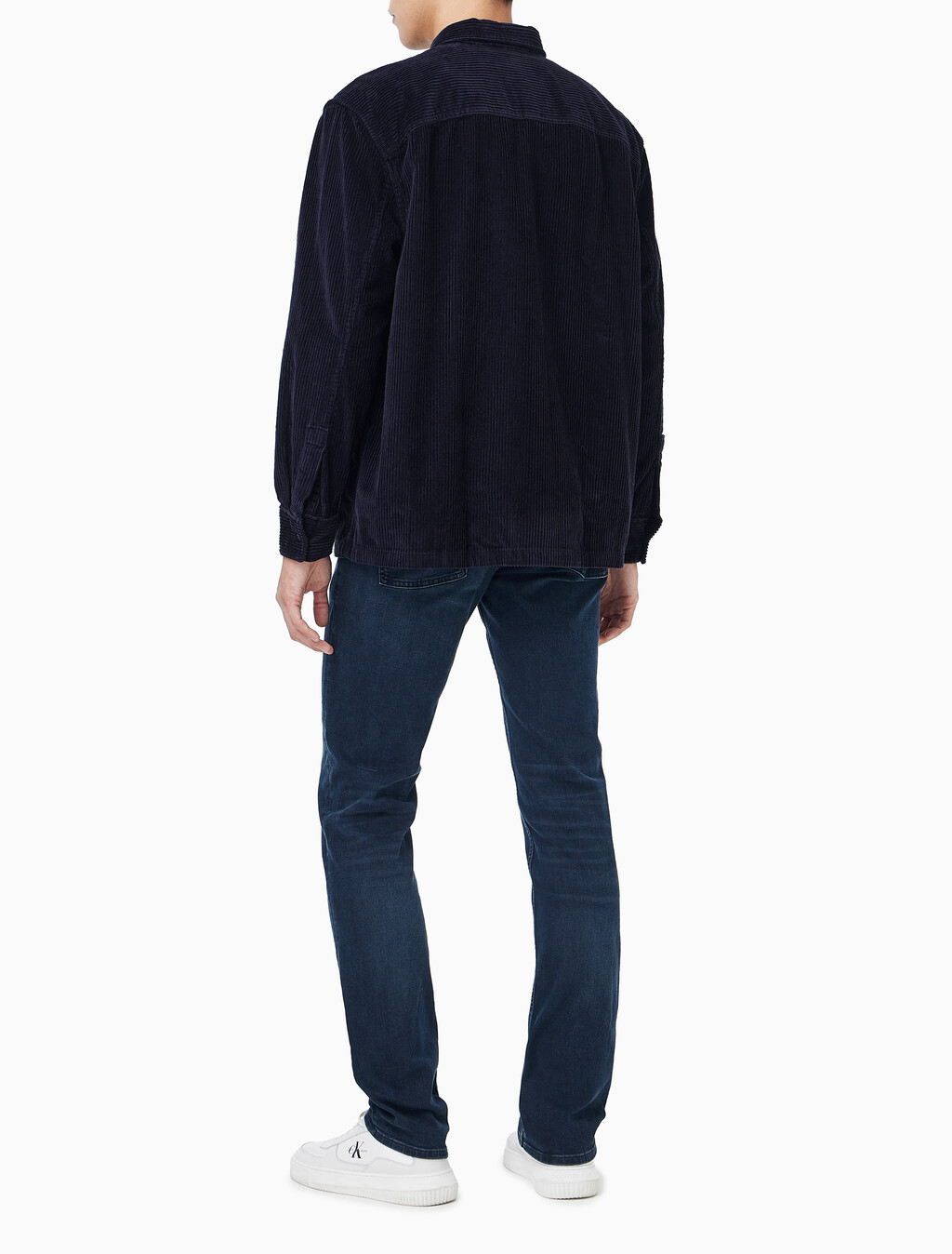 Buy 남성 릴렉스핏 코듀로이 포켓 긴팔 셔츠 in color Navy