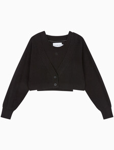 Buy 여성 투인원 패션 가디건 in color CK BLACK