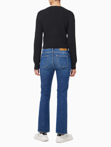 Buy 여성 크롭 케이블 가디건 in color CK BLACK