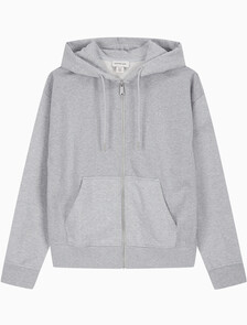 Buy 여성 아카이브 로고 프렌치 테리 풀집업 후디 in color Grey