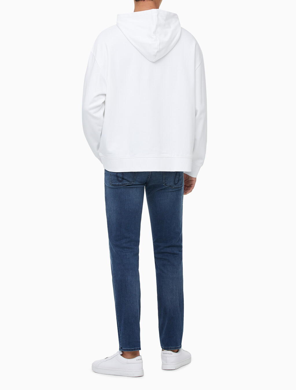 Buy 남성 릴렉스핏 스탠다드 로고 후드 티셔츠 in color BRILLIANT WHITE