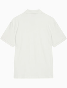 Buy 남성 드롭 니들 오픈 카라 폴로 반팔 티셔츠 in color BLANC DE BLANC