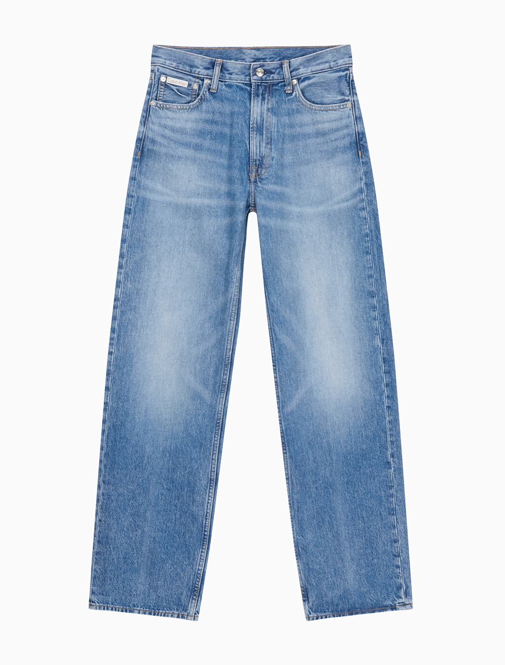 Buy 배기핏 진 in color Mid Blue