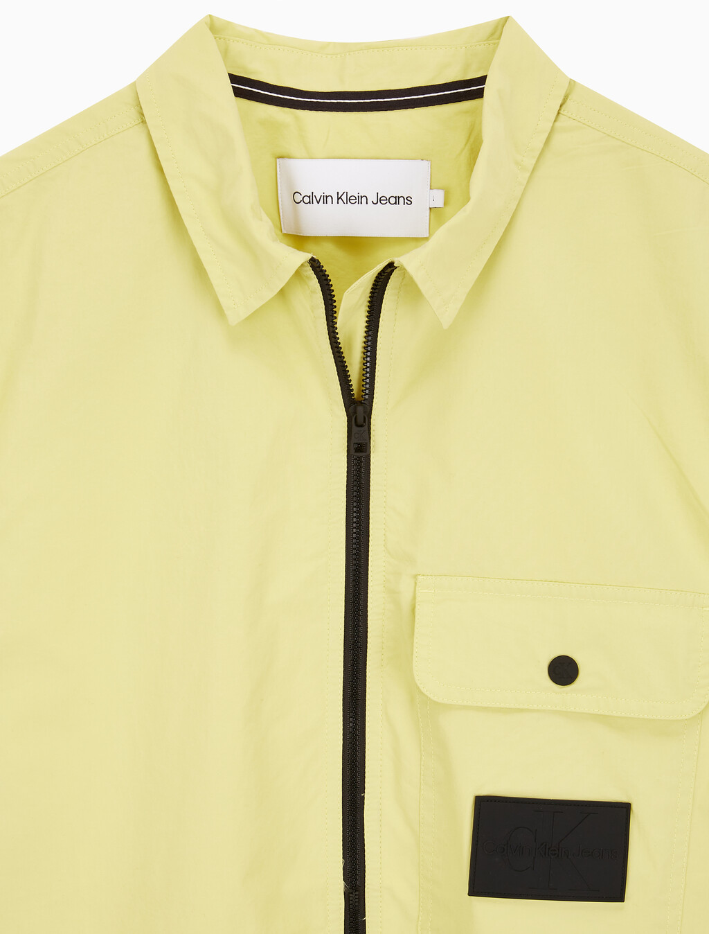 Buy 남성 포플린 집업 반팔셔츠 in color YELLOW SAND