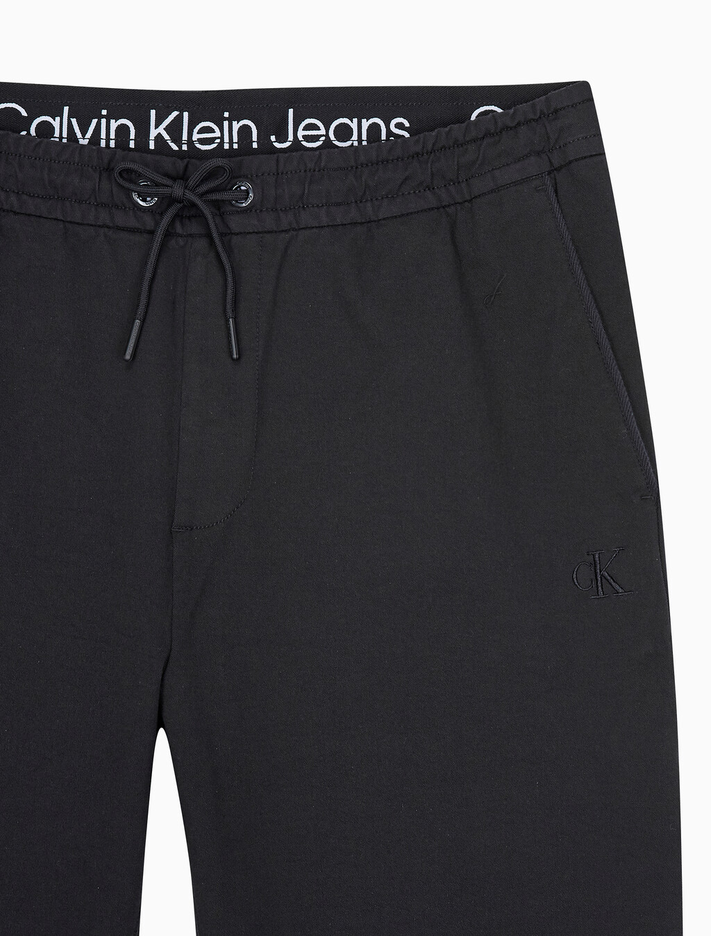 Buy 남성 슬림핏 드로코드 치노 팬츠 in color CK BLACK